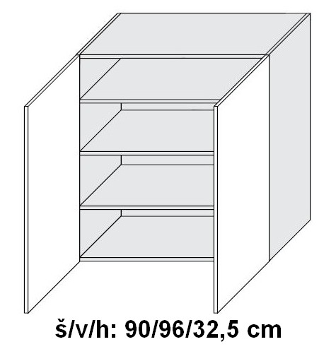 Horní skříňka OPTIMUM BÍLÁ 90 cm                                                                                                                                                                       