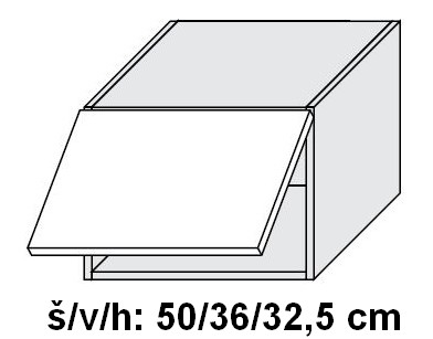 Horní skříňka MALMO ARES ČERNÝ 50 cm                                                                                                                                                                    