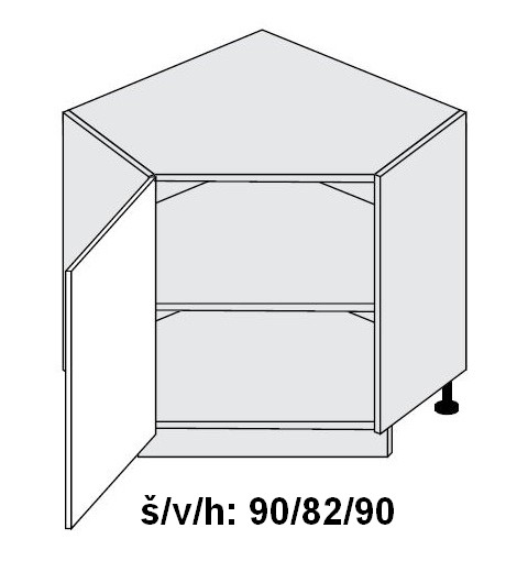 kuchyňská skříňka dolní OPTIMUM BÍLÁ D12R/90 - bílá alpská                                                                                                                                             