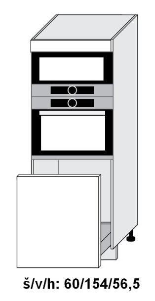 kuchyňská skříňka dolní vysoká SIGNUM BÍLÁ D5AM/60/154 - bílá alpská