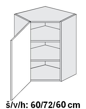 Kuchyňská skříňka horní SIGNUM INDIGO W10/60 - lava
