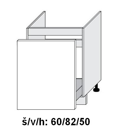 Dolní skříňka OPTIMUM BÍLÁ 60 cm                                                                                                                                                                       
