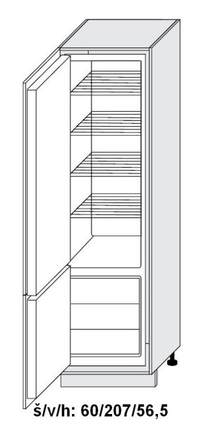 Dolní skříňka vysoká EMPORIUM WHITE 60 cm