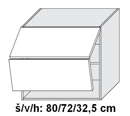 kuchyňská skříňka horní OPTIMUM BÍLÁ W8B AVENTOS/80 - bílá alpská                                                                                                                            
