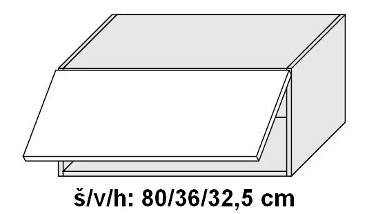 Horní skříňka QUANTUM GRAPHITE 80 cm