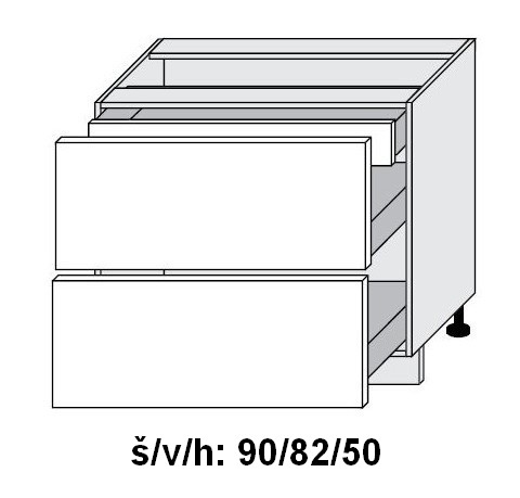 Dolní skříňka se zásuvkami SIGNUM INDIGO 90 cm                                                                                                                                                          