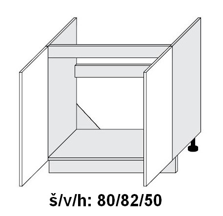 kuchyňská skříňka dolní SIGNUM BÍLÁ D8Z/80 - grey                                                                                                                                              