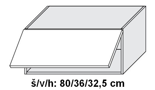 Horní skříňka QUANTUM MINT 80 cm