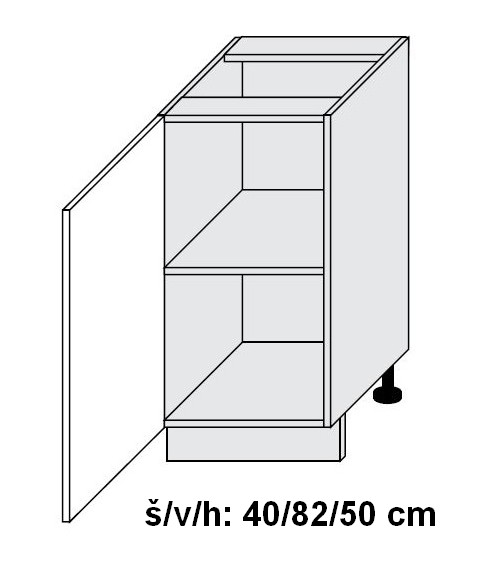 Kuchyňská skříňka dolní SIGNUM INDIGO D1D/40 - bílá alpská