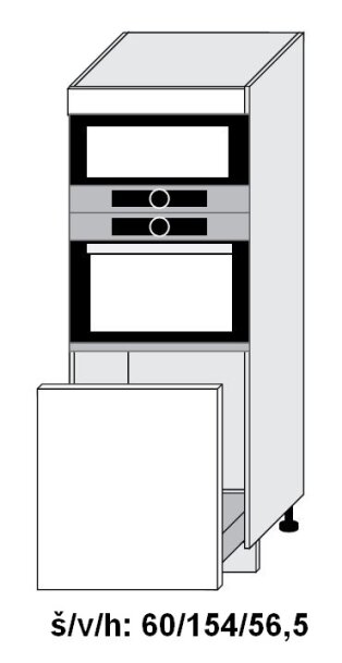 Kuchyňská skříňka dolní vysoká SIGNUM INDIGO D5AA/60/154 - grey                                                  