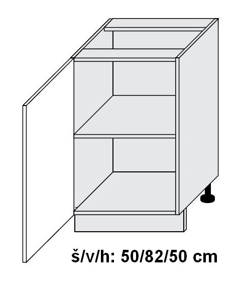 Kuchyňská skříňka dolní SIGNUM INDIGO D1D/50 - bílá alpská