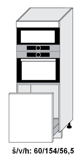 kuchyňská skříňka dolní vysoká SIGNUM BÍLÁ D5AR/60/154 - grey                                                                                                                                 