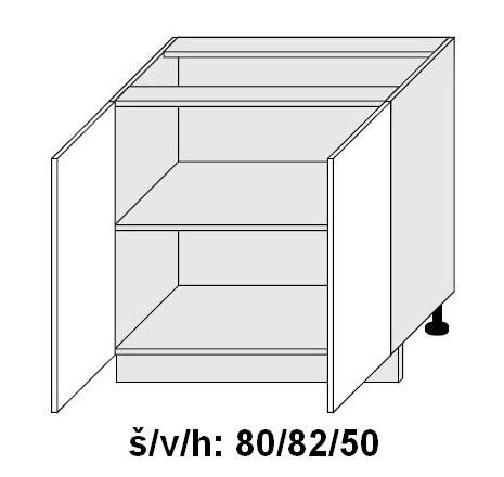 kuchyňská skříňka dolní SIGNUM BÍLÁ D11/80 - bílá alpská                                                                                                                                              