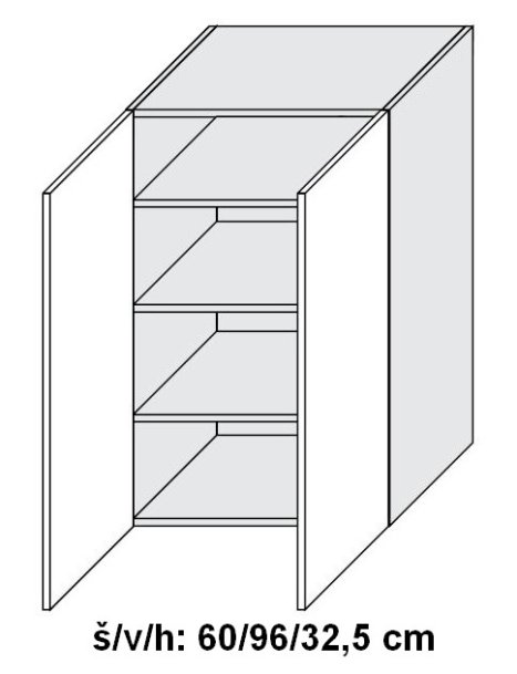 Horní skříňka FIUGGI DUB ARTISAN 60 cm