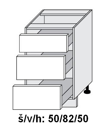 kuchyňská skříňka dolní SIGNUM BÍLÁ D3R/50 - lava                                                                                                                                              