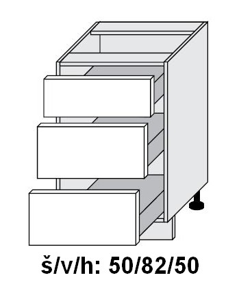 kuchyňská skříňka dolní SIGNUM BÍLÁ D3M/50 - lava                                                                                                                                              