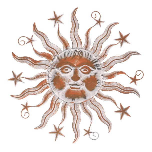 Slunce kovová nástěnná dekorace UM1013 WT-ANT