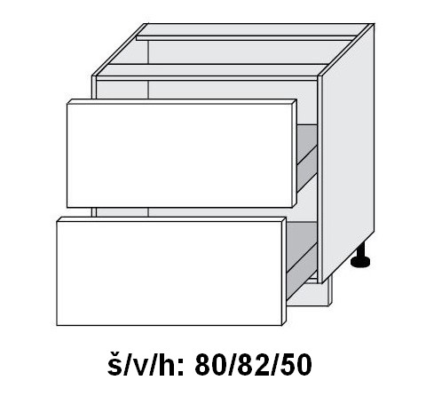 Dolní skříňka se zásuvkami SIGNUM BÍLÁ 80 cm                                                                                                                                                          