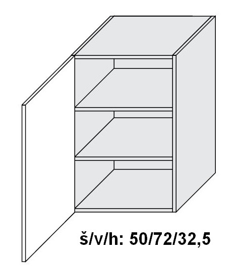 Kuchyňská skříňka horní SIGNUM INDIGO W2/50 - bílá alpská                                                                                                                                               