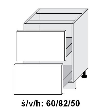 Dolní skříňka se zásuvkami SIGNUM BÍLÁ 60 cm                                                                                                                                                          