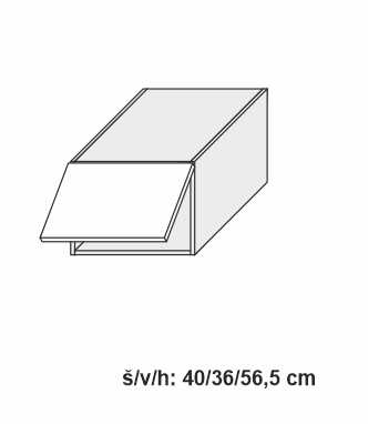 Horní skříňka nástavec HK AVENTOS SIGNUM INDIGO 40 cm                                                                                                                                                 