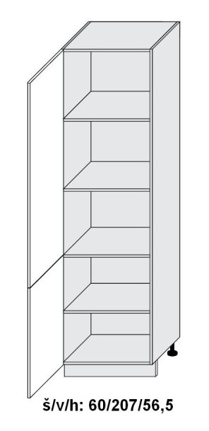 Kuchyňská skříňka dolní vysoká SIGNUM INDIGO D14/DP/60/207 - bílá alpská
