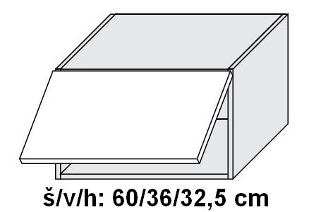 Kuchyňská skříňka horní SIGNUM INDIGO W4B/60 - bílá alpská                                                                                                                                              