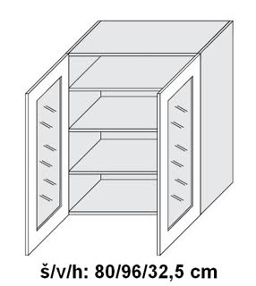 Horní skříňka SIGNUM BÍLÁ 80 cm                                                                                                                                                                       