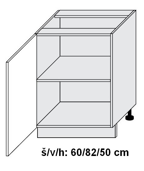 Dolní skříňka ESSEN TREND černý akryl lesk 60 cm