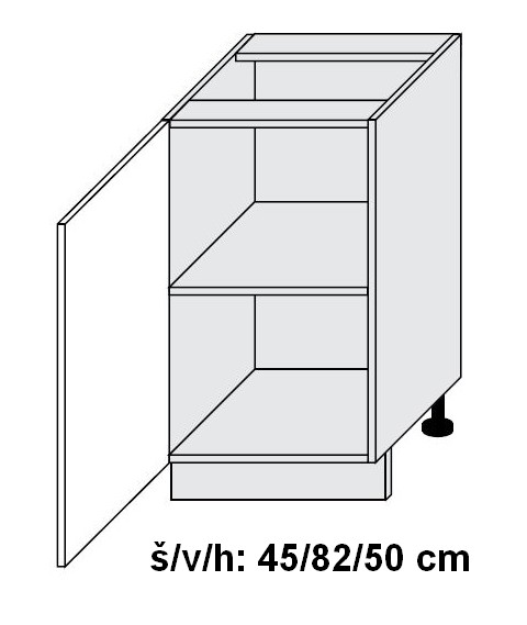Kuchyňská skříňka dolní SIGNUM INDIGO D1D/45 - grey                                                                                                                  