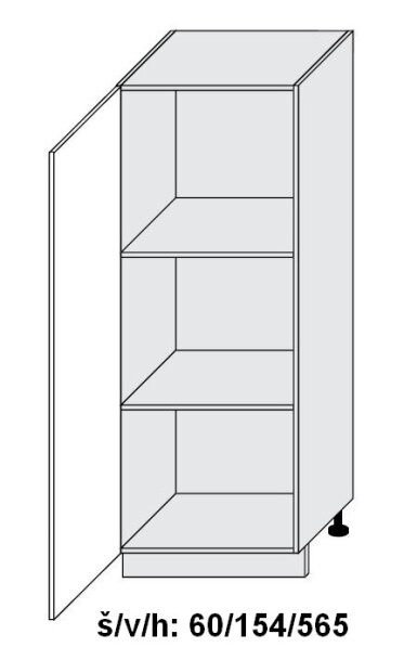 Kuchyňská skříňka dolní vysoká SIGNUM INDIGO D5D/60/154 - bílá alpská