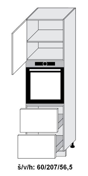 Dolní skříňka vysoká QUANTUM MINT 60 cm