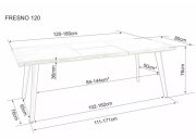 Stůl jídelní dub artisan/černá FRESNO 120 cm