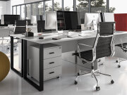 Stůl pracovní šedá stříbrná BARDO 12