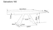 Stůl jídelní rozkládací, dekor dřeva 160 cm SALVADORE