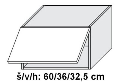 Kuchyňská skříňka horní SIGNUM INDIGO W4B/60 - grey                                                                       