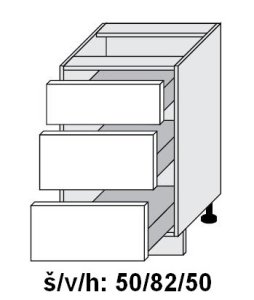 kuchyňská skříňka dolní SIGNUM BÍLÁ D3A/50 - grey                                                                                                                                              
