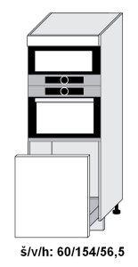 kuchyňská skříňka dolní vysoká SIGNUM BÍLÁ D5AA/60/154 - bílá alpská