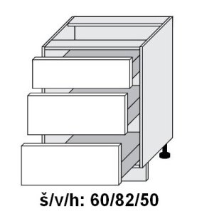 kuchyňská skříňka dolní SIGNUM BÍLÁ D3A/60 - grey                                                                                                                                              
