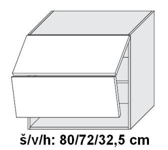 Kuchyňská skříňka horní SIGNUM INDIGO W8B AVENTOS/80 - grey                                                                                                                   