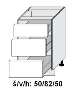 Kuchyňská skříňka dolní SIGNUM INDIGO D3A/50 - grey                                                                                                                           