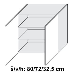 Kuchyňská skříňka horní SIGNUM INDIGO W3/80 - lava