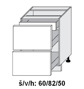 Dolní skříňka se zásuvkami OPTIMUM BÍLÁ 60 cm                                                                                                                                                          