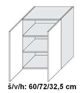 kuchyňská skříňka horní SIGNUM BÍLÁ W3/60 - lava                                                                                                                                               