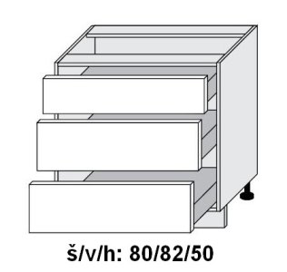 kuchyňská skříňka dolní SIGNUM BÍLÁ D3M/80 - bílá alpská                                                                                                                                              