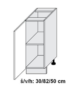 Kuchyňská skříňka dolní SIGNUM INDIGO D1D/30 - bílá alpská