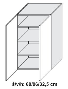 Horní skříňka MALMO DUB HALIFAX 60 cm