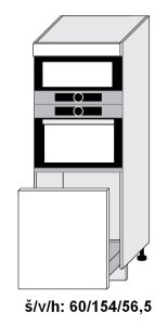 Kuchyňská skříňka dolní vysoká SIGNUM INDIGO D5AR/60/154 - grey                                                 