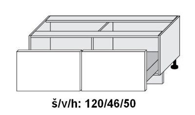 Dolní skříňka se zásuvkami SIGNUM INDIGO 120 cm