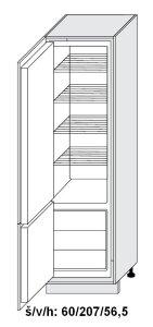 Kuchyňská skříňka dolní vysoká SIGNUM INDIGO D14/DL/60/207 - grey                                                                                         